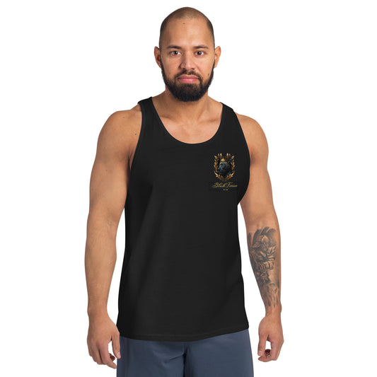 Black Finesse Colorline Unisex Tank Top in Black — front view